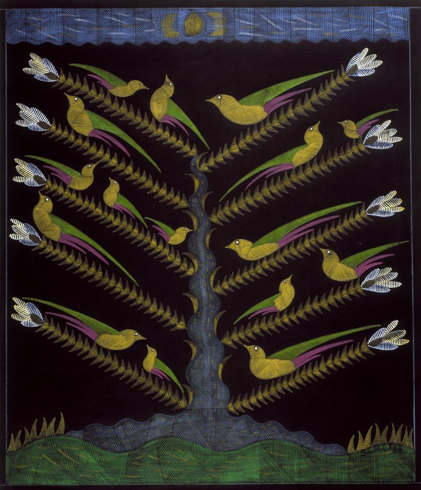 Scottie Wilson Yellow Birds in the Tree, about 1960 Scottish National Gallery of Modern Art The Estate of the Artist Things to think about: How many birds can you see in this tree? Are they related?