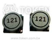 Product Introduction Token offers wire wound power inductor 0.0050Ω low DCR value. Features : Magnetically shielded construction. Large Current and Low DCR. Compact and thin.