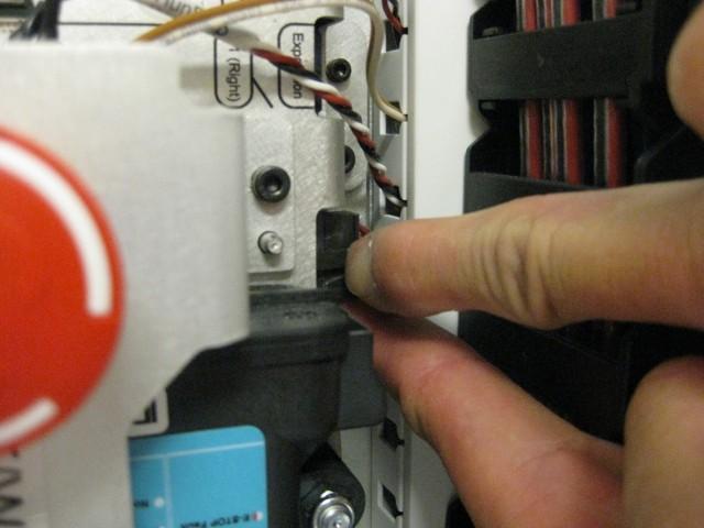 All cables should be removed from power board, except for cable that goes to runstop bracket.
