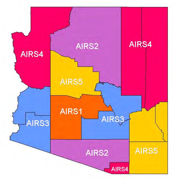 Appendix E - Neighboring States Arizona Interagency Radio System (AIRS) State Plan AIRS is a suite of full-time, cross-banded (i.e. VHF, UHF, and 800 MHz1) mutual aid channels designated specifically for multi-agency use across the State of Arizona.