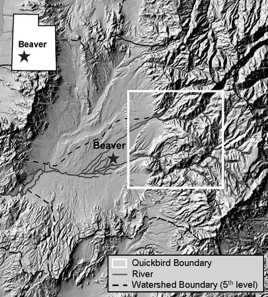 Figure 1. The AOI in the southern Rocky Mountains of Utah.