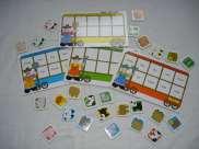 76 Atlas puzzle pieces, gameboard, 2 packs of question cards,
