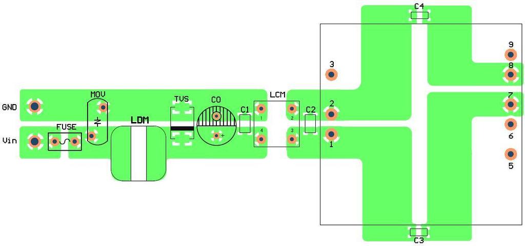 EMC RECOMMENDED CIRCUIT FUSE LDM LCM C3 MOV TVS C0 C C C4 EUT LOAD (Figure) Recommended external circuit parameters: EMS EMI Model VRB_D-40W VRB4_D-40W VRB48_D-40W FUSE Choose according to practical