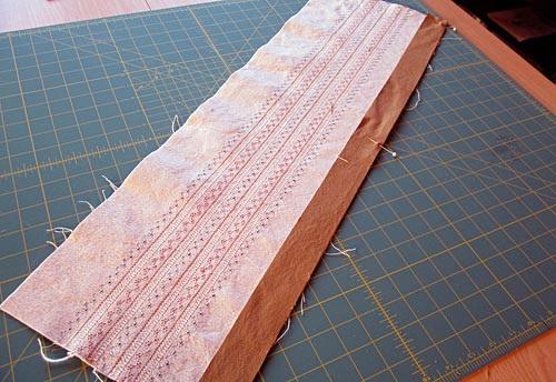Assemble the skirt Top pocket accent strip 1. Find the 1½" x 28