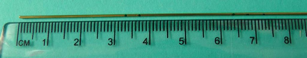 Figure H11 - Straight brass rod marked prior to bending The sequence for bending the rod is important to ensure