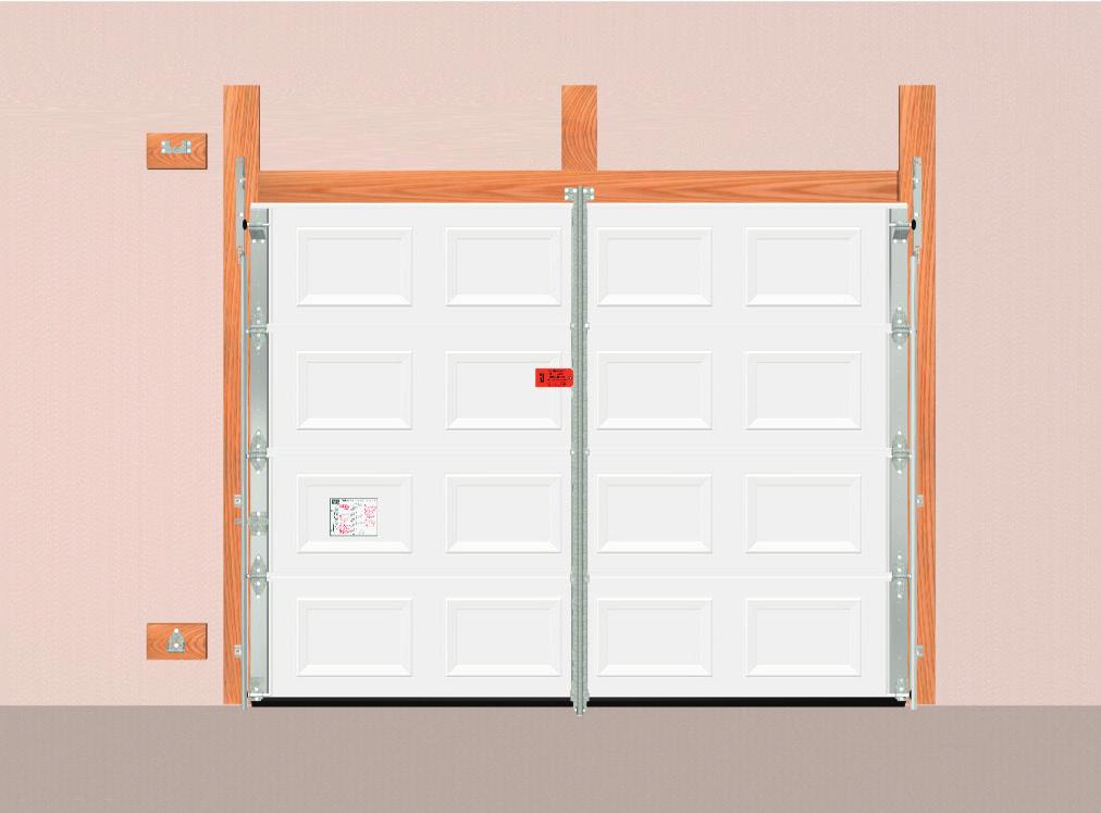 Attaching the Installation Decals After the installation is complete, locate in a obviously visible location on the inside of the garage door and the post(s) and place the provided installation