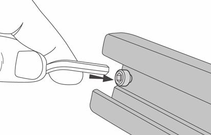 Install Socket Head Screws in Rail Channel Use an allen