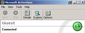 Connecting a Computer with ActiveSync 84 Step Description The New Partnership wizard appears on the office computer. Select the No option and click Next to continue.