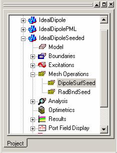 Seeding can be applied inside solids (mesh operations > assign > inside selection) or on object surfaces ( mesh operations > assign > on
