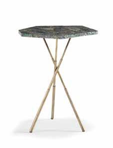 6 ACCENT TABLES 7 The Santos Accent Table creates a sculptural presence for any space; a tulip neck leads from a