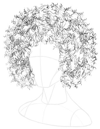 18 7. Add strands of hair in the form of little springs all around the head. This will create a nice, non-uniform outline. 8.