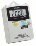 AC voltage measurement logger that can measure up to 600V AC Measured items DC voltage DC voltage + preheat function AC voltage Measuring range DC ±500.0 mv (-24)/±5.000 V (-25)/ ±50.00 V(-26) DC ±50.