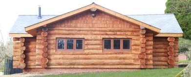 This cabin was constructed with shorter logs which allowed for a more intricate wall layout.