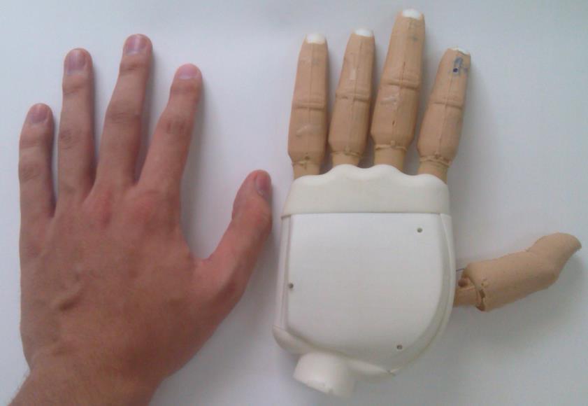 A Compact Twisted String Actuation System for Robotic Applications Figure 5.10 Comparison of the robotic hand with a human one. 5.3.