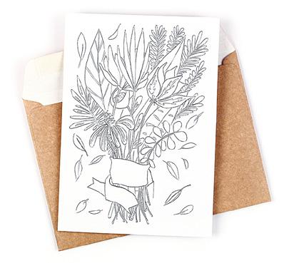 COLOURING GREETING CARDS THE ILLUSTRATED