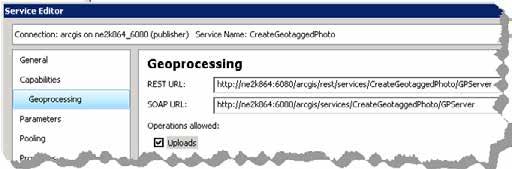 File Uploads New capability for Geoprocessing Service :
