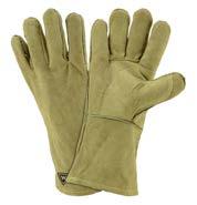 LEATHER GLOVES 90000 SPLIT LEATHER PALM WITH CANVAS BACK Split cowhide leather palm with canvas back Lightweight pile