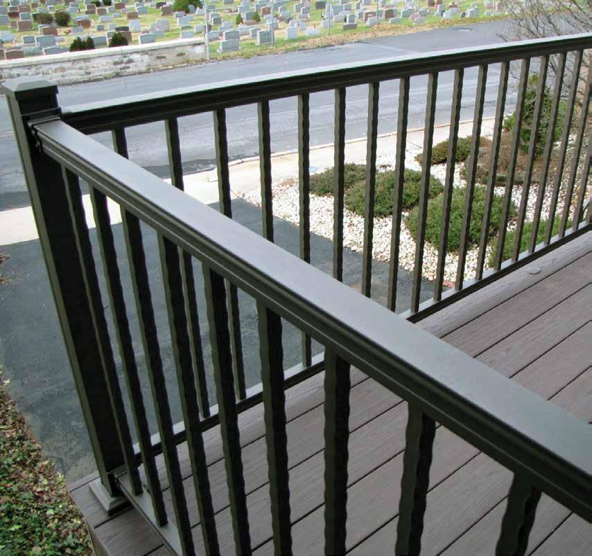 AMERICAN SERIES with Hammered Balusters Smooth and Contemporary The American Series, with its flat-top railing and contemporary profile, is ideal for any outdoor space.