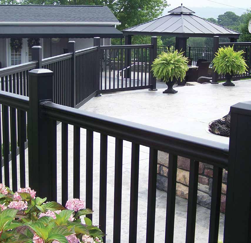 LANCASTER SERIES with Square Balusters Prominent and Traditional The stately Lancaster Series brings a warm, traditional feel to your outdoor living area.