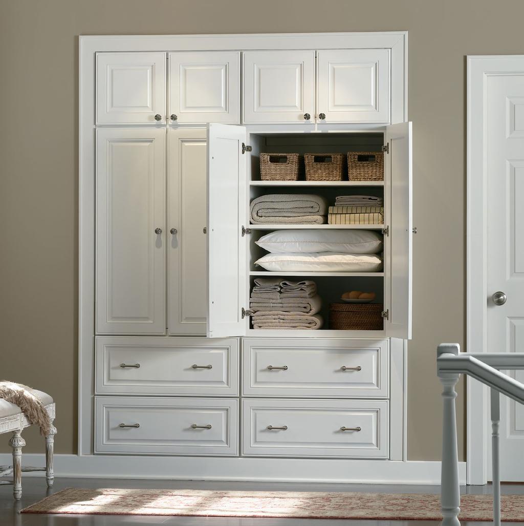 BURNHAM * PAINTED MAPLE WHITE Our customization program also helps SOLVE SPACE CHALLENGES.
