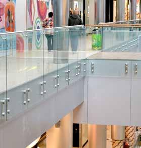 Designed for: Varieties: Applications: Light and medium use Fascia mount Stairs and balustrades Stainless steel 304 and 316 satined Glass 8 to 25.
