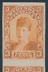 Newfoundland continued 443 ** #60, 60c 1890 3c Queen Victoria, in slate (very fi ne) and in lilac (fi ne-very fi ne), both mint never hinged.