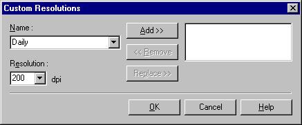 chapter 5 What is on the ScanGear CS Main Window? Custom Resolution Dialog Box ScanGear CS has a range of preset resolutions based on your chosen output device.