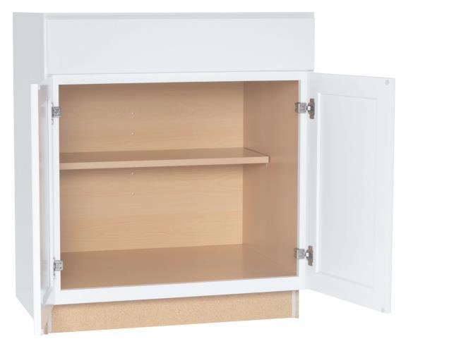 Adjustable ¾ Thick Half-Depth Furniture Board INTERIOR: Aristex Natural Maple Laminate HINGES: