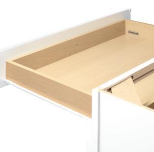 Thick Furniture Board, Stapled into Sides, Front, and Back GUIDES: ¾ Extension Side-Mount,