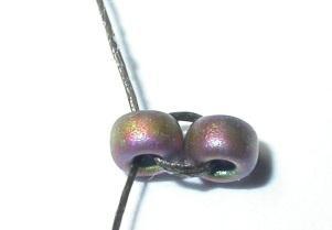 string 2 Size 8 Khaki seed beads (K) 2.