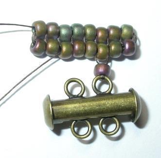row beads 1-3 and exit. 15.