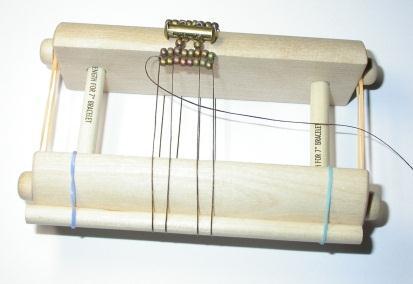 begin weaving from the front to the back.