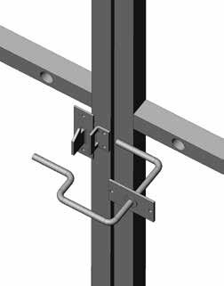 Locations of hinges may vary. 12. Slide back mounting plate into position, align it with mounting holes and front plate and secure using two (2) ¼" x 3" bolts and lock nuts.