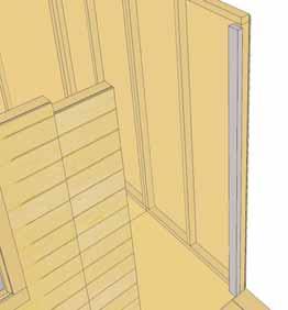Attach wall stud to adjoining wall with 3-2