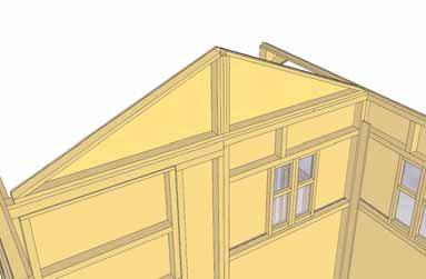 Complete attachment in Step 51 with additional 6-2 screws. Screw from the bottom of gable framing down into Top Plate and Wall.