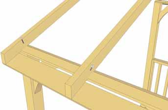 2 1/2 screw 91 across 52. Attach Rafters in porch area into Top Plate of porch with 1-2 1/2 screw per Rafter.