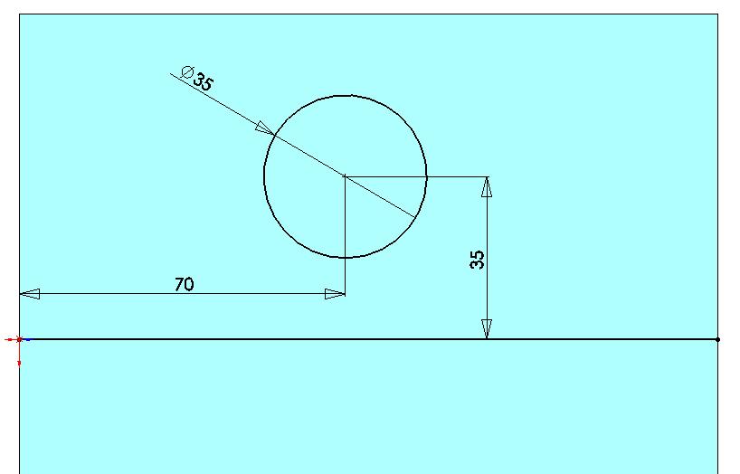 Representing the cylinder in Third Angle Projection To represent the cylinder in third angle projection we must first place the cylinder in the 3 rd quadrant.