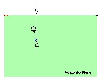 refers to the distance above or below the origin, or the top plane. Delete these dimensions Z Co-ordinate Highlight the point. Choose Top View.