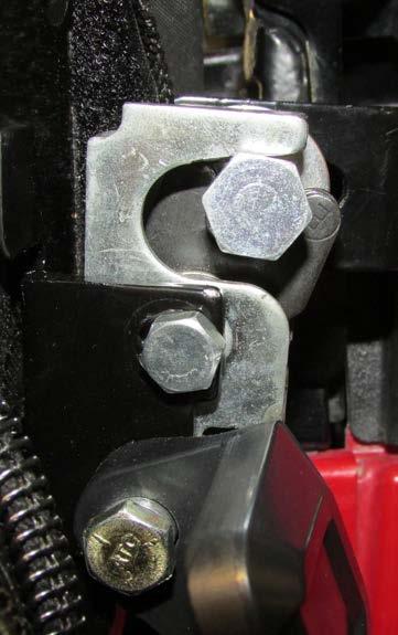 The bolt should like up in the center of the relief in the latch.