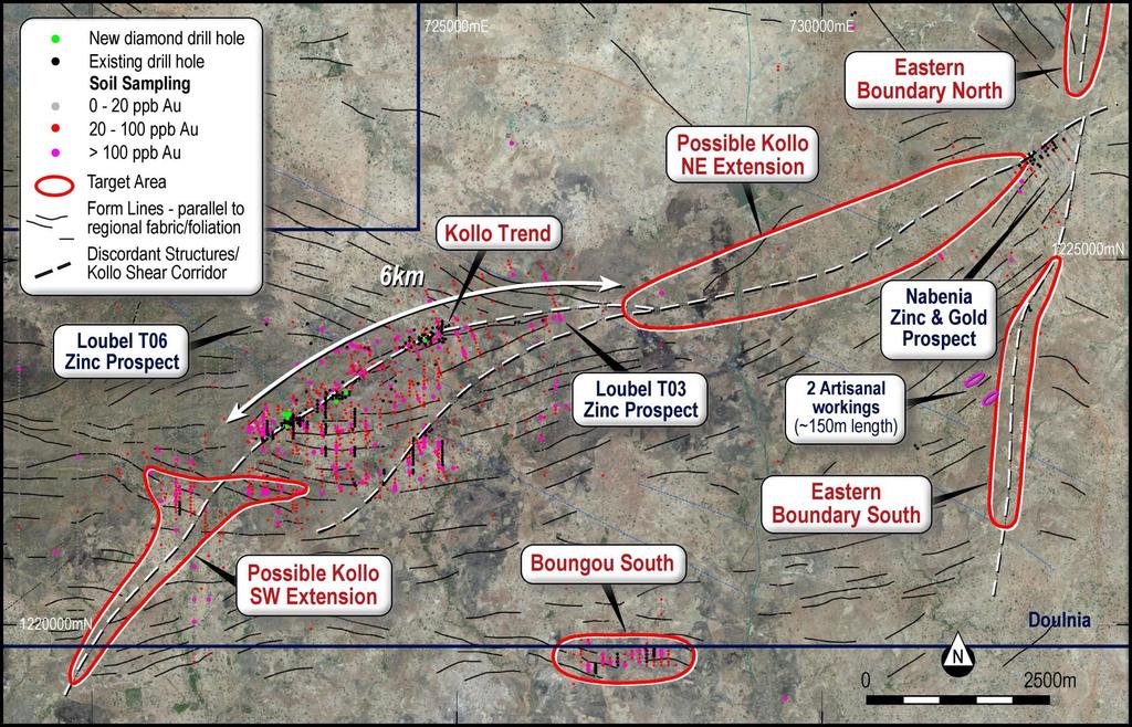 Kollo Trend Gold Exploration Upside Auger program is planned to test Kollo Extensions and Eastern Boundary targets in the dry season Investor Presentation All results reported previously 25/5/2010,
