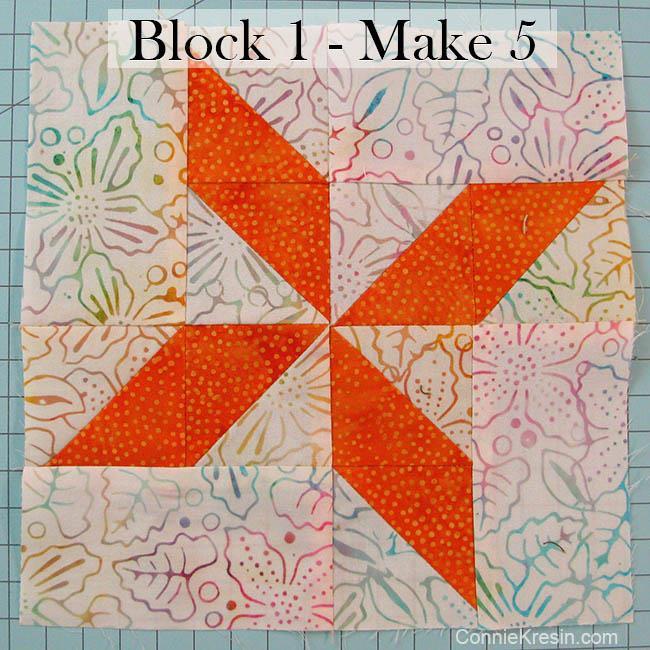 BLOCK 1 Layout your pieces as shown.