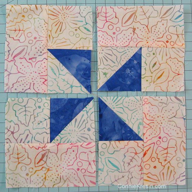 Block 2 make 4 using a different fat quarter or scraps for