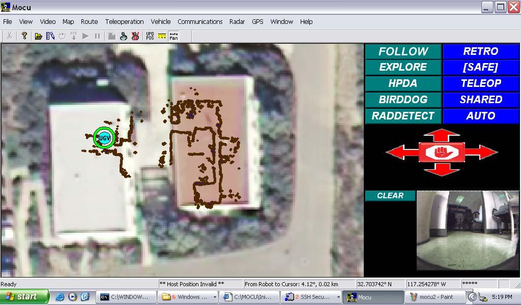ARMS Capabilities: Multi-robot Operator Control Unit (MOCU) Map and Sensor Data Geo- Referenced