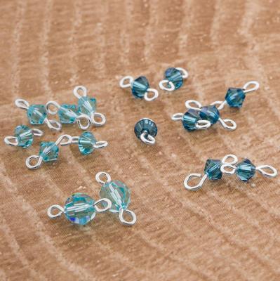 Indicolite crystal bicone beads 2-4mm Indicolite crystal bicone
