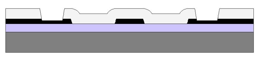 4-T Relay Process Flow (I) Mask 1: Electrode 80 nm Al 2 O 3 50 nm W Si