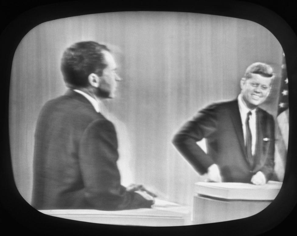 The telegenic JFK (seen here debating Richard Nixon) certainly was the first TV President, but this essay asserts that his framed assassin, Lee Harvey Oswald, was the first reality TV star.