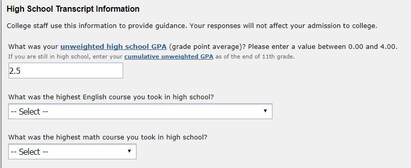 STEP 21: Answer LAST HIGH SCHOOL ATTENDED questions with your HS information and then TYPE IN YOUR HIGH SCHOOL & SELECT from the list. MAKE SURE YOU CHOOSE THE RIGHT High School Name.