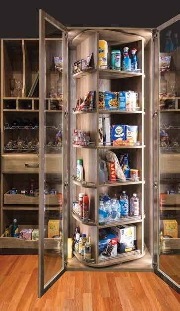 into a small pantry closet or integrated into kitchen cabinetry.