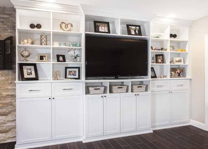 CLOSETS White with Shaker Fronts and