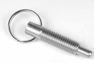 SPRING LOADED DEVICES Hand Retractable Spring Plunger Quick Release Pull Ring Steel & Stainless Steel: Locking Designed for applications where space is limited Plunger can be completely withdrawn